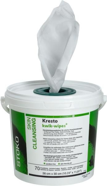 Професионални почистващи кърпични за замърсени ръце от масло, бои и уплътнители Kresto kwik wipes
